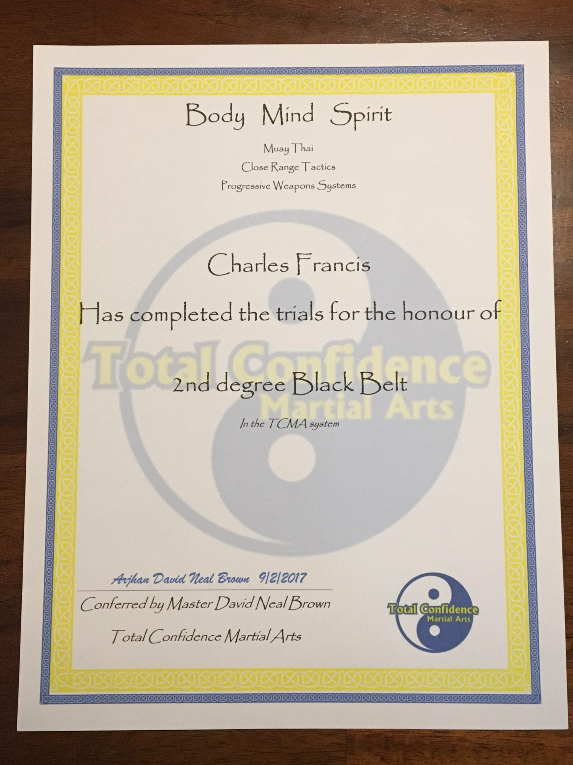 black belt 2 cert